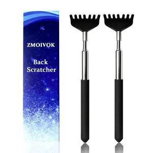 2 Pack Back scratchers Set,Stainless Steel Back Scratcher Extendable 2 Pack Back scratchers Set,Stainless Steel Back Scratcher Extendable