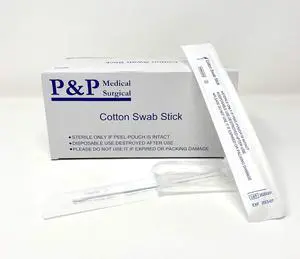 Sterile Cotton Tipped Applicator 6" by P&P MEDICAL SURGICAL Box of 100 Sterile Cotton Tipped Applicator 6" by P&P MEDICAL SURGICAL Box of 100