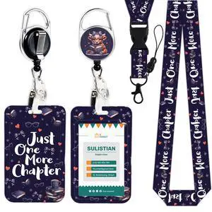 Highland Cow Lanyards for Id Badges - Cosmisun Bow Cow ID Badge Holder with Lanyard Book Lover Badge Reel Retractable ID Holder Keychain Clip Card Protector for Students Women Teacher Office Gifts Highland Cow Lanyards for Id Badges - Cosmisun Bow Cow ID Badge Holder with Lanyard Book Lover Badge Reel Retractable ID Holder Keychain Clip Card Protector for Students Women Teacher Office Gifts