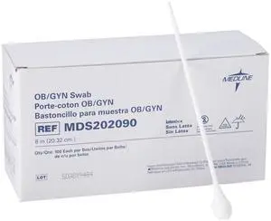OB/GYN Non-Sterile Swabs with Rayon Tip, Plastic Shaft, 8", Ideal for Medical Examinations, Box of 100 OB/GYN Non-Sterile Swabs with Rayon Tip, Plastic Shaft, 8", Ideal for Medical Examinations, Box of 100