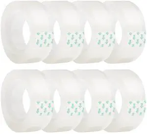 8 Rolls Transparent Clear Tape Refills for Dispenser, Sturdy Tape(Not Easily Tear), 0.7 Inch, 27.3 Yard, Perfect for Office, Home, School 8 Rolls Transparent Clear Tape Refills for Dispenser, Sturdy Tape(Not Easily Tear), 0.7 Inch, 27.3 Yard, Perfect for Office, Home, School
