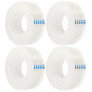 4 Rolls Transparent Tape Refills, Clear Tape, All-Purpose Transparent Glossy Tape for Office, Home, School 4 Rolls Transparent Tape Refills, Clear Tape, All-Purpose Transparent Glossy Tape for Office, Home, School
