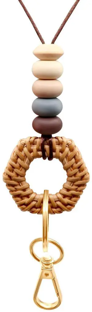 Teacher Lanyard for Id Badge Keys Cute Silicone Beaded Lanyards for Women Boho Wood Bead Lanyard Card Holder for Student Nurse Employees (Model B) Teacher Lanyard for Id Badge Keys Cute Silicone Beaded Lanyards for Women Boho Wood Bead Lanyard Card Holder for Student Nurse Employees (Model B)