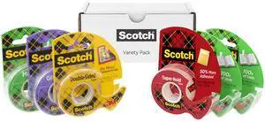 Variety Pack Tape, Assorted Sizes Including Magic Tape, Double-Sided Tape, Gift-Wrap Tape, and Super-Hold Tape, 6 Rolls Total Variety Pack Tape, Assorted Sizes Including Magic Tape, Double-Sided Tape, Gift-Wrap Tape, and Super-Hold Tape, 6 Rolls Total