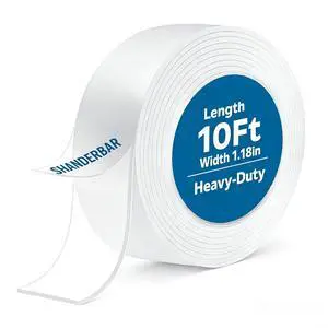 Nano Double Sided Tape Heavy Duty - 9.8ft Removable Clear Mounting Tape for Walls, Carpet, Rug & DIY Strong Two Sided Adhesive Tape No Residue, Washable, Traceless Nano Double Sided Tape Heavy Duty - 9.8ft Removable Clear Mounting Tape for Walls, Carpet, Rug & DIY Strong Two Sided Adhesive Tape No Residue, Washable, Traceless