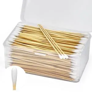 500PCS 6" Long Cotton Swabs in Storage Box - Strong Cotton Swabs with Wooden Sticks - Tipped Applicators for Gun Cleaning, Makeup Removing, Pet Care 500PCS 6" Long Cotton Swabs in Storage Box - Strong Cotton Swabs with Wooden Sticks - Tipped Applicators for Gun Cleaning, Makeup Removing, Pet Care