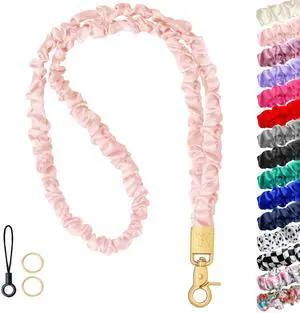 Cute Stretchy Thin Scrunchie Neck Lanyards for ID Badges & Keys Cute Stretchy Thin Scrunchie Neck Lanyards for ID Badges & Keys