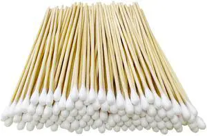 500 PCS 6" Long Cotton Swabs with Bamboo Handle for Makeup, Gun Cleaning or Pets Care 500 PCS 6" Long Cotton Swabs with Bamboo Handle for Makeup, Gun Cleaning or Pets Care