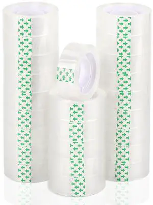 24 Rolls Transparent Tape Refills Clear Stationery Tape for Office School Home 3/4 * 1023Inch(28.4 Yards) 24 Rolls Transparent Tape Refills Clear Stationery Tape for Office School Home 3/4 * 1023Inch(28.4 Yards)