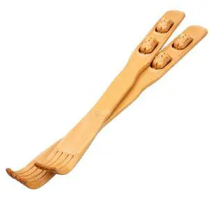 2-Pack Bamboo Back Scratcher by Dependable Industries Long Reach, Massage Rollers, Self-Massage & Itch Relief, Eco-Friendly 2-Pack Bamboo Back Scratcher by Dependable Industries Long Reach, Massage Rollers, Self-Massage & Itch Relief, Eco-Friendly