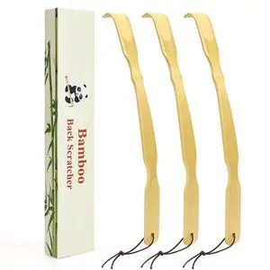 3 Pack Wooden Back Scratcher, 17 Inch Curved Long Handle Bamboo Back Scratchers Ideal Gifts for Adults Men Women, with Beautiful Gift Packaging 3 Pack Wooden Back Scratcher, 17 Inch Curved Long Handle Bamboo Back Scratchers Ideal Gifts for Adults Men Women, with Beautiful Gift Packaging