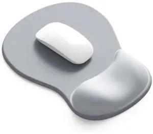 Ergonomic Mouse Pad with Gel Wrist Support, Comfortable Wrist Rest Mousepad with Non-Slip PU Base for Pain Relief, Desk, Home & Office(Grey) Ergonomic Mouse Pad with Gel Wrist Support, Comfortable Wrist Rest Mousepad with Non-Slip PU Base for Pain Relief, Desk, Home & Office(Grey)