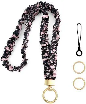 Scrunchie Lanyard for Id Badges, Retractable Teacher Lanyards for Women Scrunchie Lanyard for Id Badges, Retractable Teacher Lanyards for Women