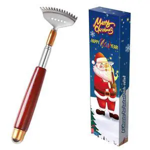 Back Scratcher, Long Back-Scratcher Extendable for Women Men Adults, Wide Claw/Solid Handle/Massage Roller, Portable Metal Head Body Hand Scratcher Massager Back Scratcher, Long Back-Scratcher Extendable for Women Men Adults, Wide Claw/Solid Handle/Massage Roller, Portable Metal Head Body Hand Scratcher Massager