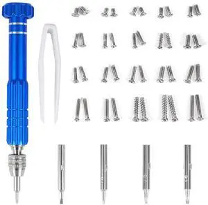 Eyeglass Repair Kit with 20 Assorted Screws, 5-in-1 Precision Screwdriver (5 bits in 1 Handle), Tweezers Suitable for Various Eyeglass Screw Repairs Eyeglass Repair Kit with 20 Assorted Screws, 5-in-1 Precision Screwdriver (5 bits in 1 Handle), Tweezers Suitable for Various Eyeglass Screw Repairs
