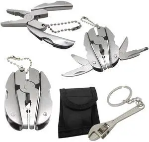 Multifunctional Stainless Steel Pliers & Mini Wrench Tool Set - Compact 5-in-1 Multipurpose Pliers & Wrench Set with Sheath - Tool Kit for Camping, Auto, Outdoor - EDC Multi Tool Set Multifunctional Stainless Steel Pliers & Mini Wrench Tool Set - Compact 5-in-1 Multipurpose Pliers & Wrench Set with Sheath - Tool Kit for Camping, Auto, Outdoor - EDC Multi Tool Set