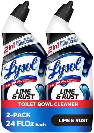 Lime & Rust Toilet Bowl Cleaner Liquid, For Limescale, Rust & Hard Water Stains, Septic Safe, Clinging Gel, Disinfects, Sanitizes & Deodorizes, Bathroom Cleaning Supplies, 24oz (2 Pack) Lime & Rust Toilet Bowl Cleaner Liquid, For Limescale, Rust & Hard Water Stains, Septic Safe, Clinging Gel, Disinfects, Sanitizes & Deodorizes, Bathroom Cleaning Supplies, 24oz (2 Pack)