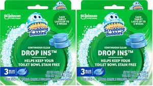 Continuous Clean Toilet Drop-Ins, Automatic Blue Toilet Bowl Cleaner, Septic-Safe Tank Tablets Remove Hard Water Minerals & Limescale, Stain & Smell Protection, 3 Count (Pack of 2) Continuous Clean Toilet Drop-Ins, Automatic Blue Toilet Bowl Cleaner, Septic-Safe Tank Tablets Remove Hard Water Minerals & Limescale, Stain & Smell Protection, 3 Count (Pack of 2)