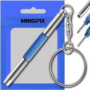 Eyeglass Keychain Screwdriver Repair Kit,MINGFIX 3 in 1 Eye Glasses Tightening Tools Set with Small Phillips,Flathead,Nut Driver Bit for Sunglasses,Eyeglasses and Others Eyeglass Keychain Screwdriver Repair Kit,MINGFIX 3 in 1 Eye Glasses Tightening Tools Set with Small Phillips,Flathead,Nut Driver Bit for Sunglasses,Eyeglasses and Others