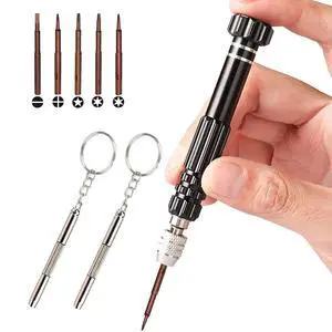 Eyeglass Repair Kit5-in-1 Multifunctional Small Screwdriver(T6 Torx, T5, 1.5, -2.0, star0.8) & 3-in-1 Mini Keychain Screwdriver Kit for Cellphone, Glasses, Electronics, Watch, Laptop, Jewelry Eyeglass Repair Kit5-in-1 Multifunctional Small Screwdriver(T6 Torx, T5, 1.5, -2.0, star0.8) & 3-in-1 Mini Keychain Screwdriver Kit for Cellphone, Glasses, Electronics, Watch, Laptop, Jewelry