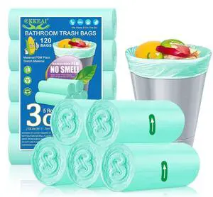 120 Counts Garbage Bags 3 Gallon/10 Liter- Smal Trash Bags for Bathroom Wastebasket Liners Kitchen,Office,Light Green Fit 10L 2,3,4Gal 120 Counts Garbage Bags 3 Gallon/10 Liter- Smal Trash Bags for Bathroom Wastebasket Liners Kitchen,Office,Light Green Fit 10L 2,3,4Gal