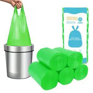 5Rolls 4Gallon Portable Trash Bags,Thicken Small Garbage Bags for Office,Bedroom,Kitchen Waste Bin(150Counts,Green) 5Rolls 4Gallon Portable Trash Bags,Thicken Small Garbage Bags for Office,Bedroom,Kitchen Waste Bin(150Counts,Green)