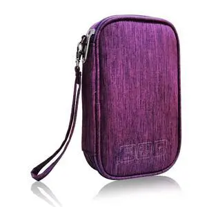 Electronic Organizer Bag Cable Organizer Travel Cord Organizer Case Pouch Portable Carrying Case for Charger Hard Drive Earphone USB SD Card (Purple) Electronic Organizer Bag Cable Organizer Travel Cord Organizer Case Pouch Portable Carrying Case for Charger Hard Drive Earphone USB SD Card (Purple)