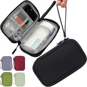 Electronic Organizer Case, Travel Cable Organizer Pouch Electronic Accessories Carry Case Water Resistant Organizer Pouch Bag for Cable, Cord, Charger, Phone, Power Bank, Earphone (Black) Electronic Organizer Case, Travel Cable Organizer Pouch Electronic Accessories Carry Case Water Resistant Organizer Pouch Bag for Cable, Cord, Charger, Phone, Power Bank, Earphone (Black)