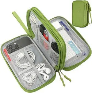 Electronic Organizer Travel Cable Accessories Bag, Tech Pouch Electronic Organizer Case, Travel Essentials for Cable, Cord, Charger, Phone, SD Card, Power Bank, Earphone (Grass Green,Medium) Electronic Organizer Travel Cable Accessories Bag, Tech Pouch Electronic Organizer Case, Travel Essentials for Cable, Cord, Charger, Phone, SD Card, Power Bank, Earphone (Grass Green,Medium)