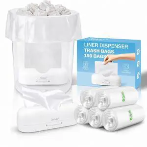 4 Gallon Trash Bags with In-Bin Dispenser, 150 Count 4 Gallon Trash Bags with In-Bin Dispenser, 150 Count