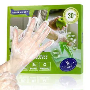Disposable TPE Gloves Latex-Free Food Sertving Glove 100/400 Packs for Kitchen, Gardening, Cleaning (100 Count, Medium) Disposable TPE Gloves Latex-Free Food Sertving Glove 100/400 Packs for Kitchen, Gardening, Cleaning (100 Count, Medium)