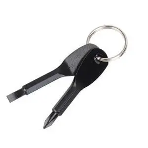 1 Set of Mini Stainless Steel Keychain Screwdriver Set Portable Phillips and Flathead Screwdriver Outdoor Emergency Handy Tool (Black) 1 Set of Mini Stainless Steel Keychain Screwdriver Set Portable Phillips and Flathead Screwdriver Outdoor Emergency Handy Tool (Black)