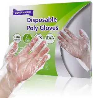 50 Pair Disposable Plastic Gloves, Food Grade Clear Gloves for Cooking, Food Handling, Cleaning & Kitchen Use - Textured Grip, One Size Fits All (100) 50 Pair Disposable Plastic Gloves, Food Grade Clear Gloves for Cooking, Food Handling, Cleaning & Kitchen Use - Textured Grip, One Size Fits All (100)