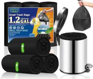 Small Garbage Bags for Bathroom Can 5 Liter Trash Bags 1.2 Gal Waste Basket Liners for Bathroom Mini Trash Bags Trash Plastic Bags Small Small Garbage Bags for Bathroom Can 5 Liter Trash Bags 1.2 Gal Waste Basket Liners for Bathroom Mini Trash Bags Trash Plastic Bags Small