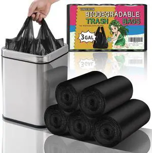 3 Gallon Small Black Trash Bags Bathroom With Handles 100 Count 3 Gallon Small Black Trash Bags Bathroom With Handles 100 Count