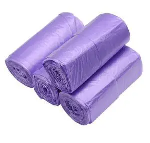 100 Counts 4 Gallon 45x60Cm Kitchen Purple Trash Bags with Handles for Bathroom Trash Bags, Contractor Bags (100pcs Purple 45x60CM) 100 Counts 4 Gallon 45x60Cm Kitchen Purple Trash Bags with Handles for Bathroom Trash Bags, Contractor Bags (100pcs Purple 45x60CM)