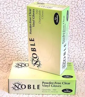 100 Pcs Noble Products Disposable Vinyl Gloves Latex Free Powder Free Clear Gloves for Cleaning Cooking Beauty Dishwashing Transparent (Medium) 100 Pcs Noble Products Disposable Vinyl Gloves Latex Free Powder Free Clear Gloves for Cleaning Cooking Beauty Dishwashing Transparent (Medium)
