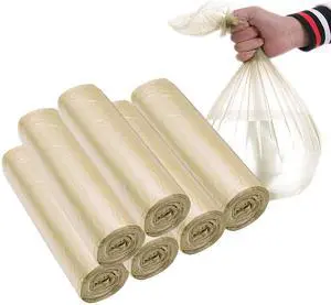 4 Gallon Bathroom Trash Bags,120 Count 6 Rolls Small Trash Garbage Bags, Strong Thin Material Disposable Trash Bags for Office, Home Waste Bin (4Gallon Gold, 120 Count) 4 Gallon Bathroom Trash Bags,120 Count 6 Rolls Small Trash Garbage Bags, Strong Thin Material Disposable Trash Bags for Office, Home Waste Bin (4Gallon Gold, 120 Count)