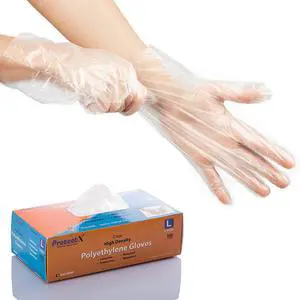 500 Pieces Food Prep Gloves, Plastic Gloves Disposable for Cooking, Clear Food Safe Gloves without Latex & Powder Free, One Size Fits Most (500PCS in Box) 500 Pieces Food Prep Gloves, Plastic Gloves Disposable for Cooking, Clear Food Safe Gloves without Latex & Powder Free, One Size Fits Most (500PCS in Box)