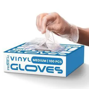 Vinyl Disposable Gloves Medium - 100 Clear Food Safe Cooking and Household Cleaning Gloves - Powder Free and Latex Free Kitchen Glove for Meal Prep and Food Service Vinyl Disposable Gloves Medium - 100 Clear Food Safe Cooking and Household Cleaning Gloves - Powder Free and Latex Free Kitchen Glove for Meal Prep and Food Service