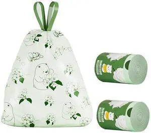 No Tearing Required Trash Bags, 120 Counts 3.5 Gallon 45x45Cm Kitchen Small Trash Bags with Drawstring for Bathroom, Office, Home Garbage Bags (120) No Tearing Required Trash Bags, 120 Counts 3.5 Gallon 45x45Cm Kitchen Small Trash Bags with Drawstring for Bathroom, Office, Home Garbage Bags (120)