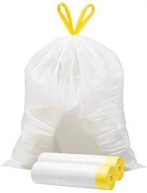 4 Gallon Trash Bags Drawstring, Fresh Scent, 1.5 Mil Thick - Small White Can Liners for Bathroom, Kitchen, Bedroom, Office, Pet Waste - Leak Proof, Tear-Resistant (58 Count) 4 Gallon Trash Bags Drawstring, Fresh Scent, 1.5 Mil Thick - Small White Can Liners for Bathroom, Kitchen, Bedroom, Office, Pet Waste - Leak Proof, Tear-Resistant (58 Count)