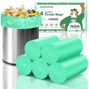 4 Gallon Small Trash Bag Bathroom Green 100 count Unscented 4 Gallon Small Trash Bag Bathroom Green 100 count Unscented