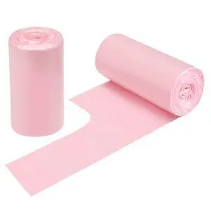 2-4 Gallon Portable Trash Bags, 60 Counts Thicken Small Garbage Bags for Office, Kitchen, Bedroom Trash Can, Strong Trash Bags (Pink) 2-4 Gallon Portable Trash Bags, 60 Counts Thicken Small Garbage Bags for Office, Kitchen, Bedroom Trash Can, Strong Trash Bags (Pink)