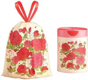 Rose Aroma Thickened Trash Bags, 80 Counts 4 Gallon 45x50Cm Kitchen Small No Tearing Required Bags with Drawstring for Bathroom, Office, Home Garbage Bags (Rose) Rose Aroma Thickened Trash Bags, 80 Counts 4 Gallon 45x50Cm Kitchen Small No Tearing Required Bags with Drawstring for Bathroom, Office, Home Garbage Bags (Rose)