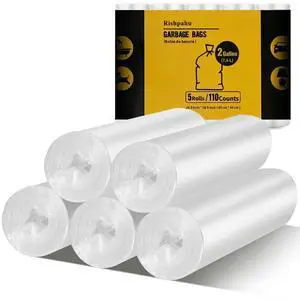 2 Gallon Small Trash Bags,110 Ct Unscented for Bathroom & Office 2 Gallon Small Trash Bags,110 Ct Unscented for Bathroom & Office