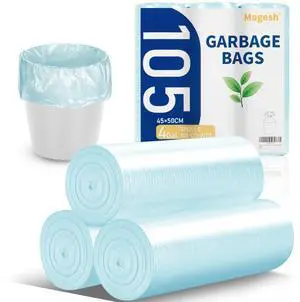 105 Blue 4 Gallon Trash Bags, 45x50cm, 105 Count 105 Blue 4 Gallon Trash Bags, 45x50cm, 105 Count