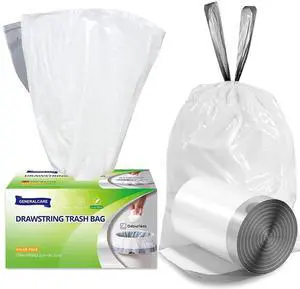 4 Gallon Drawstring Trash Bags, 80 Count - Small White Garbage Bags, Extra Strong & Thick, Tear & Leak Proof for Bathroom, Office, Bedroom, Kitchen Desk Bins(4 Gallon, 80 PCS) 4 Gallon Drawstring Trash Bags, 80 Count - Small White Garbage Bags, Extra Strong & Thick, Tear & Leak Proof for Bathroom, Office, Bedroom, Kitchen Desk Bins(4 Gallon, 80 PCS)