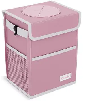 Car Trash Can with Lid, Car Garbage, Bin and Bag (Pink, Medium) Car Trash Can with Lid, Car Garbage, Bin and Bag (Pink, Medium)