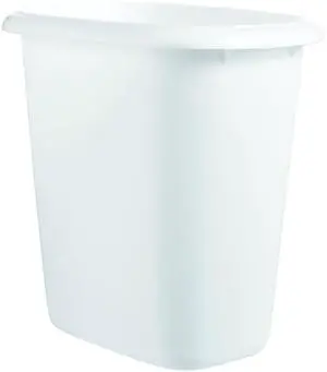 FG295300WHT 6 Quart White Vanity Wastebaskets6 FG295300WHT 6 Quart White Vanity Wastebaskets6